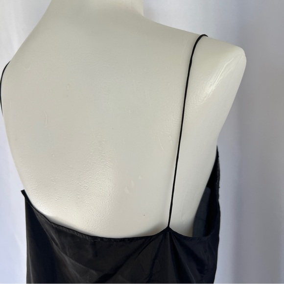 Dereck Lam black sequin lightweight silk slip dress nighty lingerie Italy size 6 - Picture 9 of 16